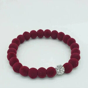 Handcrafted Velvet Bead Bracelet